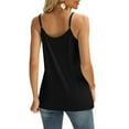 thumbnail image 6 of HAPIMO Women's Summer Tank Tops V-Neck Blouse Solid Color Print Tops Strappy Comfy Camisole Casual Loose Fit Camis Vest Sleeveless Shirts for Girls Discount Black L, 6 of 6