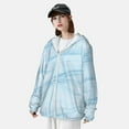 thumbnail image 3 of Lsque Blue Marble Pattern UPF 50+ Lightweight Sun Protection Men's Women's Long Sleeve Shirt, Hoodie Performance -Small, 3 of 7