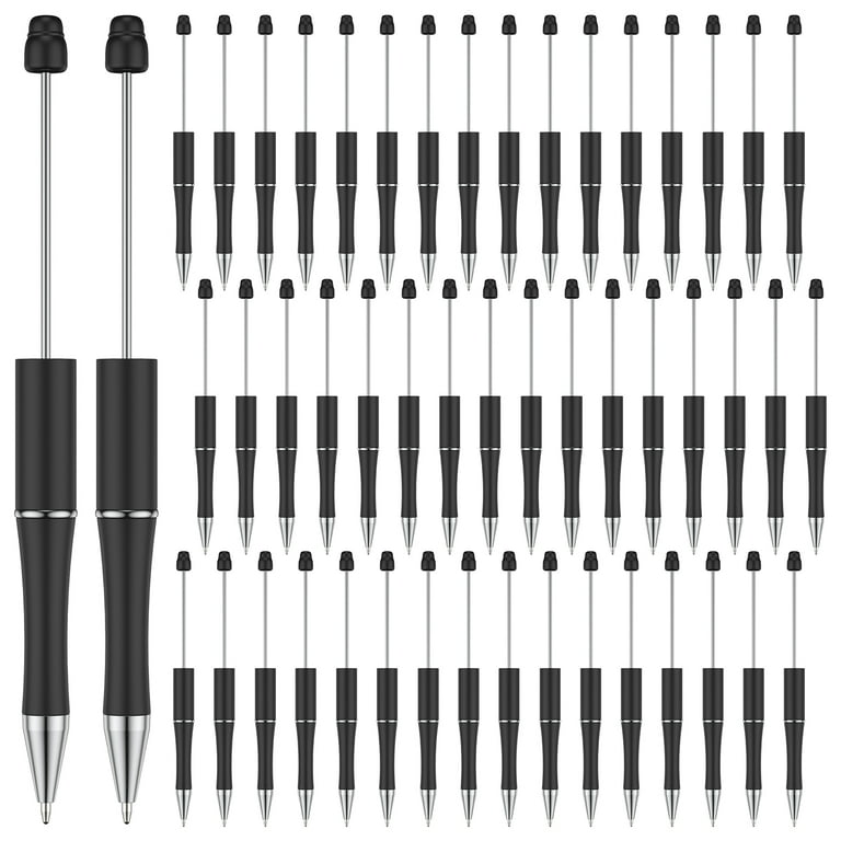 125pcs Plastic Beadable Pen Bead Ballpoint Pen Assorted Bead Pen Shaft  Black Ink Rollerball Pen - AliExpress