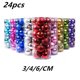 thumbnail image 2 of Bolas de árbol de Navidad de 3/4/6 cm, bolas de Navidad multicolores, adornos navideños con purpurina, adornos para fiestas, hogar, jardín, 2 of 5
