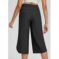 thumbnail image 2 of BALEAF Women's Hiking Pants Capri Wide Leg Lightweight Pants Plus Size Sun Protection Quick Dry Casual Sweatpants Walking Black L, 2 of 7