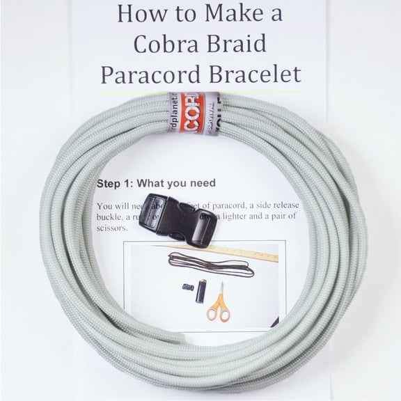 Paracord Planet DIY Cobra Braid Paracord Bracelet Kit – Multiple Colors – Survival Bracelet Kit – Do It Yourself Jewelry
