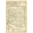 thumbnail image 2 of Rand McNally 11x14 Gold Ornate Wood Framed with Double Matting Museum Art Print Titled - Arizona - Rand McNally 1879, 2 of 4