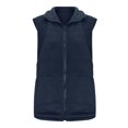 thumbnail image 4 of Women's Fleece Vest Outerwear Sleeveless Lightweight Zip Jackets Warm Soft Vests with Zipper Pockets Navy M, 4 of 8