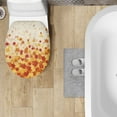 thumbnail image 4 of ZIATUBLE Thanksgiving Maple Toilet Lid Dust Cover Happy Fall with Stretch Edges Toilet Lid Covers for Bathroom Decoraction Washroom Toilet Bowl Dust Cover Fits Most Size Toilet Lids, 4 of 6