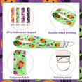 thumbnail image 5 of Funmemoir 4pcs Halloween Wristlet Lanyard, Halloween Keychain Wristlet Strap Ghost Key Wrist Lanyard Spooky Key Chain Holder for Orange Purple Green Black Halloween Happy Boo Day Birthday Baby Shower, 5 of 6