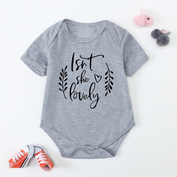 SDJMa Baby Girls' Romper Toddler Baby Girls Boys Short-sleeve Print Romper Comfortable Fart Clothes