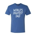 thumbnail image 2 of Wild Bobby,World's Okayest Dad Gift, Father's Day, Men Premium Tri Blend Tees, Vintage Royal, Small, 2 of 3