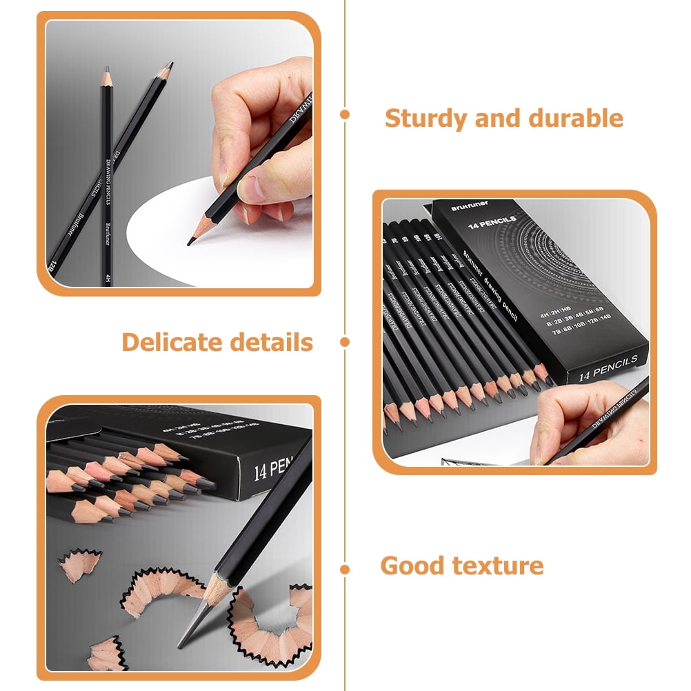 5 Count Sketch Pencil Collapsible Portable Lids Devices Black