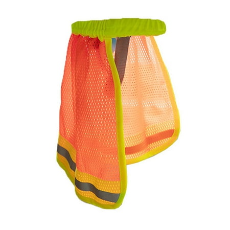 

Mizh Construction Hat Cover Hard Hat Sun Shade Helmet Neck Protection (Orange)