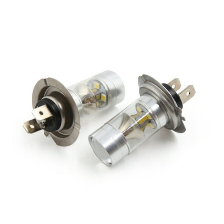 Fog Lamp Lens - 2Pcs 60W H7 White 2835 SMD 12 LEDs Projector Lens Fog Headlight Bulb for Car