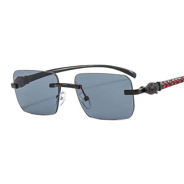 Sunglasses Colorful Leopard Head Decorative Frameless Small Square Sunglasses Retro Trend Personalized Sunglasses