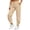Khaki, variant on Womens Jogger Sweatpants Drawstring Elastic Waist with Pockets Casual Workout Black 2XL
