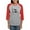 Heather/Red, variant on CafePress - Psi Upsilon Flag Long Sleeve T Shirt - Womens Baseball Tee