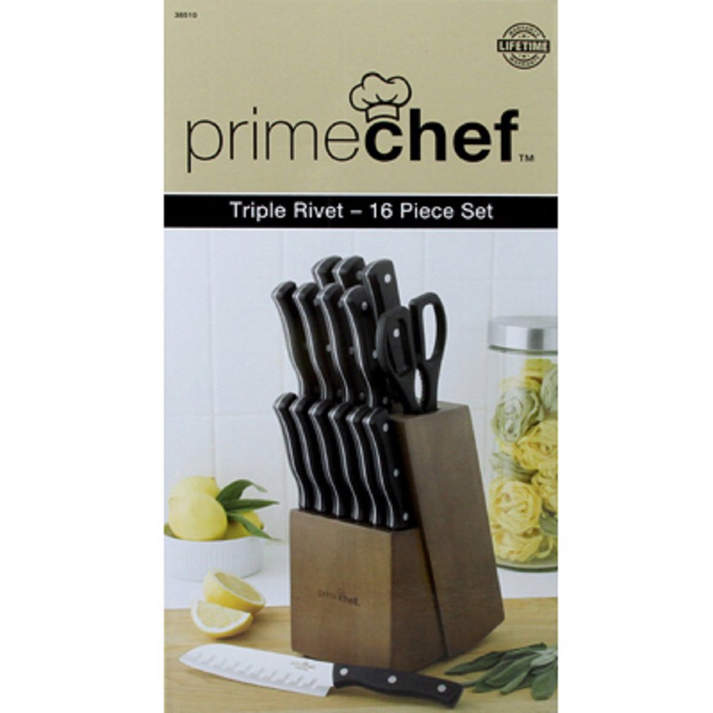 Prime Chef 38510 Triple Rivet Cutlery Set, 16 Piece