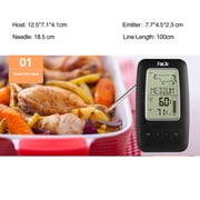 Multi-function Magnetic Large Digital LCD Screen Meat BBQ Kitchen Cooking Thermometer with wireless receiver