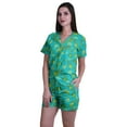 thumbnail image 3 of Moomaya Ensemble de Pyjama en Coton pour Femmes, Chemise de Nuit à Col Cranté à Manches Courtes, 3 of 6