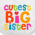 thumbnail image 4 of Inktastic Cutest Big Sister Girls Baby Bib, 4 of 4