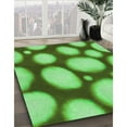 thumbnail image 3 of Ahgly Tapis Rond Lavable en Machine Intérieur Transitionnel Vert Émeraude, 7 Pieds Rond, 3 of 7