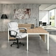 thumbnail image 6 of Homall Mid Back Executive Office Chair Swivel Computer Task Chair with Armrests, Ergonomic Leather-Padded Desk Chair with Lumbar Support, White, 6 of 7