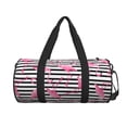 thumbnail image 2 of Fotbe Flamingos Pattern Foldable Sports Gym Bag with Wet Dry Pocket, Ultralight Travel Bag, Large Capacity Duffel Bag, Splash Proof Carry on Bag, Overnight Bag, Weekender Bag, 2 of 8
