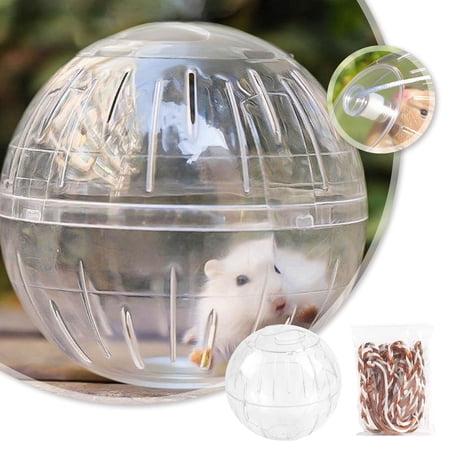 Transparent Interactive Hamster Exercise Small Animal Activity Training Toy for Enrichment and Physical Movement Stimulation