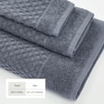 thumbnail image 4 of Great Bay Home Quick Dry Diamond Waffle 4 Piece Bath Towel Set, Chambray Blue, 4 of 7