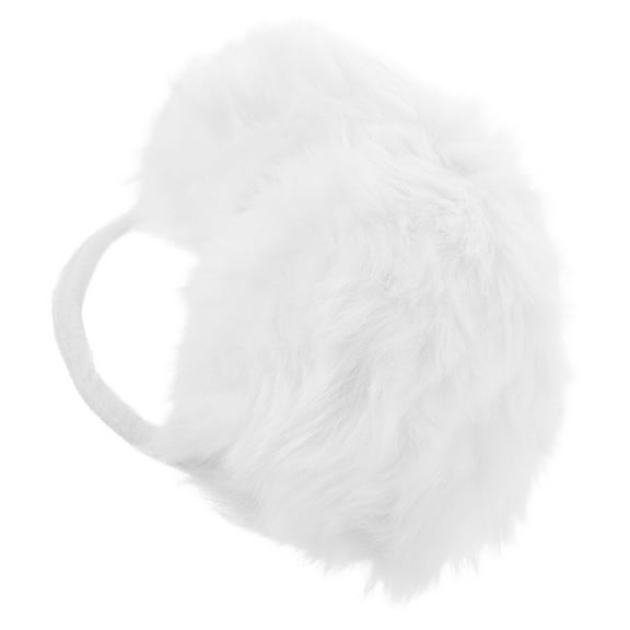 HEANUJJ Comfortable White Plush Ear Muff Lightweight Winter Ear Cover Soft and Warm