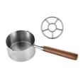 thumbnail image 3 of veasfak 1 Stainless Steel Mini Saucepan Small Soup Pot Cooking Pan Heat Resistant Butter With Stand, 3 of 9