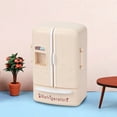 thumbnail image 6 of Beige Miniature Simulation Refrigerator Toy - Dollhouse Kitchen DIY Scene Decoration, Realistic Micro Food Play Appliance, Fun Mini Fridge for Imaginative Dollhouse Scene Play, 6 of 7
