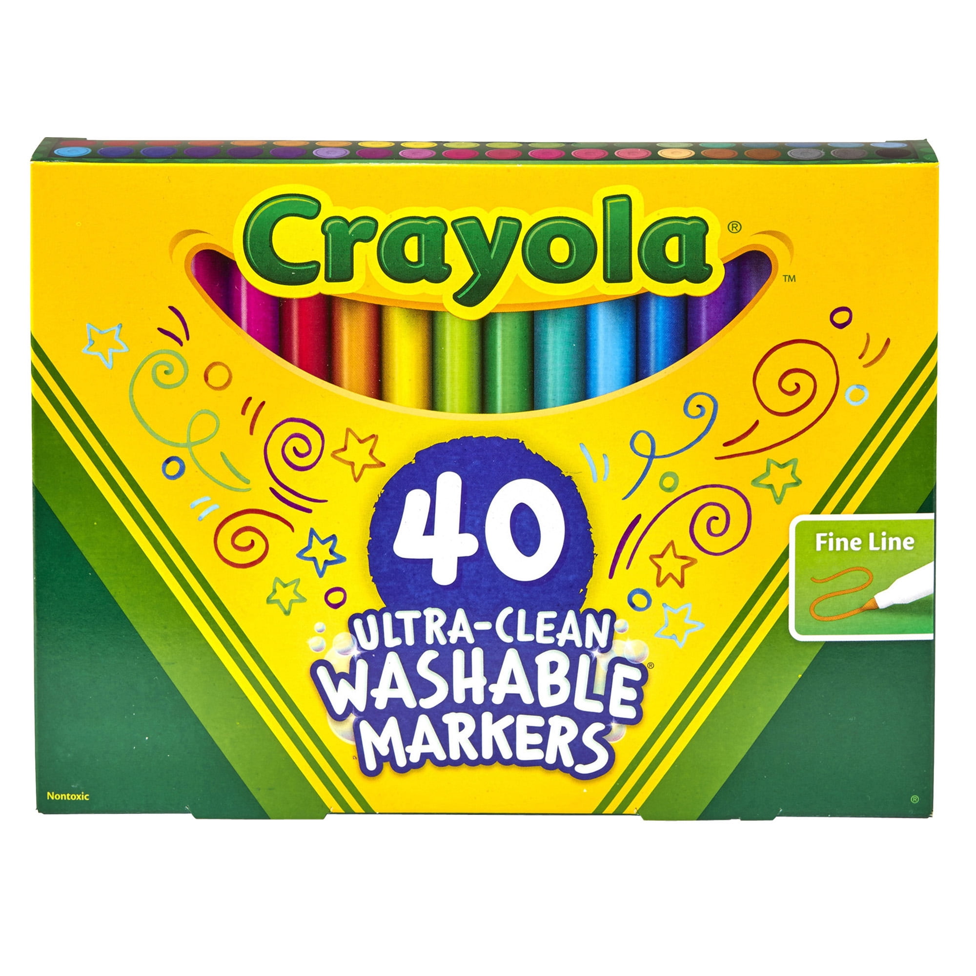 Ultra-Clean Fine Line Washable Markers, Assorted, 40 Count | Bundle of 5 Packs
