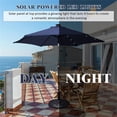 thumbnail image 2 of Pemberly Row 10ft Patio Solar Umbrella LED Patio Market Steel Tilt in Navy, 2 of 8
