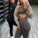 thumbnail image 4 of Mallas sin costuras para mujer, pantalones de Yoga elásticos con contorno elevado, trajes de entrenamiento, mallas de Fitness, ropa deportiva para gimnasio, 4 of 4