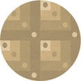 thumbnail image 1 of Ahgly Company Indoor Round Patterned Yellow Orange Area Rugs, 7' Round, 1 of 6