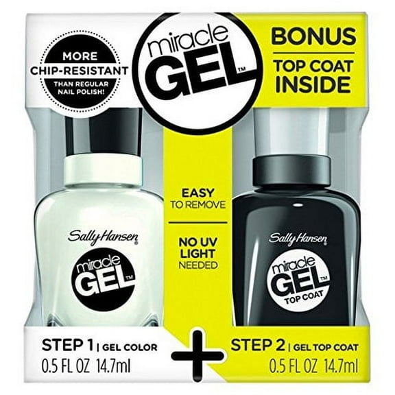 Sally Hansen Miracle Gel Nail Polish & Top Coat, Get Mod, 1 Fl. Oz., 2 Count