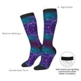 thumbnail image 6 of Salouo Purple and Green Glitter Print Women's Men's Ankle Socks 1-pack Casual Athletic Socks for Unisex Adult Moisture-Wicking Socks for Daily Wear/Running/Sport, 6 of 8
