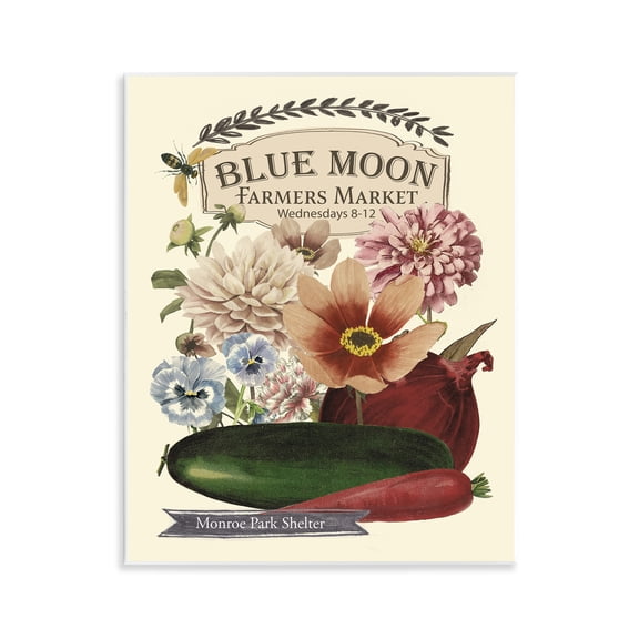 Stupell Industries Vintage Country Farmers Market Plants & Flowers Painting Unframed Art Print Wall Art, 11 x 14