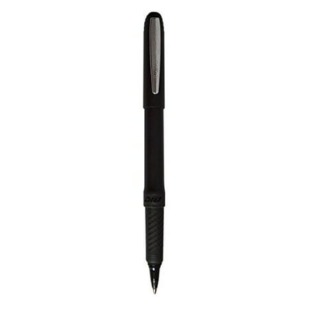 BIC Grip Stick Roller Ball Pen, Fine Point (0.7 mm), Black, 12 Pens ...
