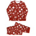 thumbnail image 2 of Odeerbi Christmas Pajamas for Family Holiday Long Sleeve Family Christmas Pajamas Matching Sets Kids Parent Child Printed Loungewear Set Two-Piece Sleepwear Xmas PJs Set Black, 2 of 8