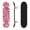 Color4, variant on 31"x8" Complete Skateboards for Beginners,Pink Zebra Print Bold Stripes Watercolor Double Kick 7 Ply Canadian Maple Deck Skateboard with Wheels, Gifts for Kids Teens