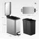 thumbnail image 2 of EKO Bote de basura Genie 5L Acero Inoxidable, cubo de basura pequeño, con cubo interior, ideal para baño, cierre suave, pedal resistente, 2 of 7