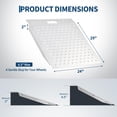 thumbnail image 3 of 29 In x24 In Heavy Duty Shed Ramp 750LB Capacity Steel Anti-Slip Punch Plate Ramp for ATV Lawn Mower Motorcycle Garage Use, 3 of 7