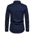 thumbnail image 4 of Leesechin Mens Luxury Dress Shirts Dragon Gold Chain Print Casual Long Sleeve Button Down Turndown Shirt for Party, 4 of 9