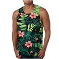 thumbnail image 1 of Camisas de Suéter para Hombre Moda Casual Hawaii Impresión sin Mangas Cuello Redondo Tanque Deportivo, Poliéster, 1 of 4