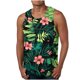 thumbnail image 1 of Camiseta sin mangas de cuello redondo para hombre, estilo informal, con estampado hawaiano, sin mangas, deportiva, con cuello redondo, 1 of 4