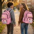 thumbnail image 2 of Jeiento Donut Axolotl Kids School Backpack for 8-14 Year Old Girls Water-Resistant Large Capacity 17 Inch Bookbag for Elementary School, Travel, Hiking, 2 of 7