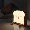 thumbnail image 2 of Linda luz nocturna tostada, lámpara de noche LED recargable con soporte para teléfono celular, luz nocturna portátil, linda lámpara de decoración de dormitorio, regalo para adolescentes, 2 of 5