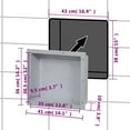 thumbnail image 4 of vidaXL Shower Niche Matt Grey 41x36x10 cm, 4 of 5