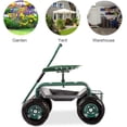 thumbnail image 5 of Kinbor Garden Cart Rolling Work Adjustable Swivel Seat for Planting, 5 of 6
