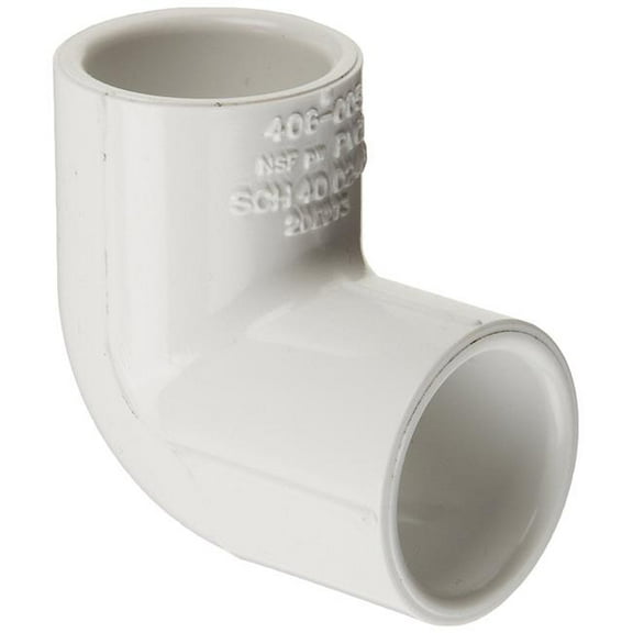 PVCL112 Schedule 40 PVC 90 Degree Elbow, 1-1/2 Inch